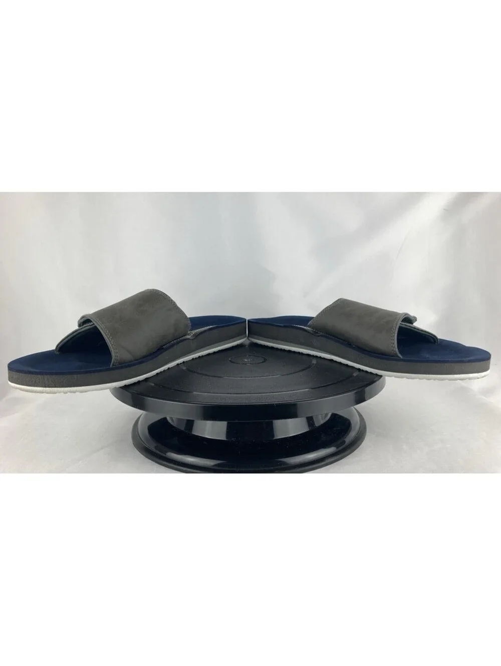 Men’s Size 9 Cobian Slide Sandals Blue Grey Adjustable Comfort Foam Slip On